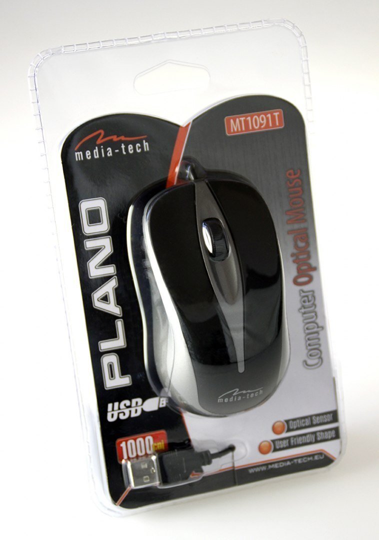 Mouse Optical Plano Color Titanioum Mediatech Mt1091t