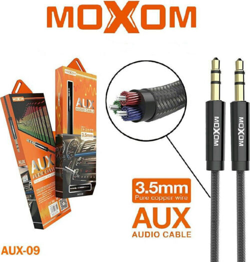 Moxom Καλώδιο 3.5mm Αρσενικό - 3.5mm Αρσενικό 1m