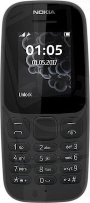NOKIA 105 (2017) Dual Sim Black με Ελληνικό Μενού
