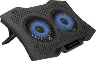 Omega Laptop Stand Cooler Pad 10''-18'' + 2 Fans with Led Backlight