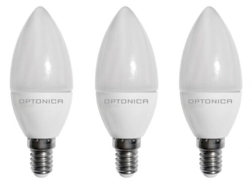 Optonica LED Λάμπα Candle C37 1419 6W 6000K E14 480lm 3τμχ