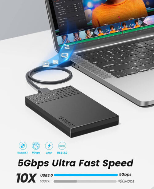 Orico Θήκη Για 2.5" SATA HDD/SSD 2526U3-V1 5Gbps Μαύρη