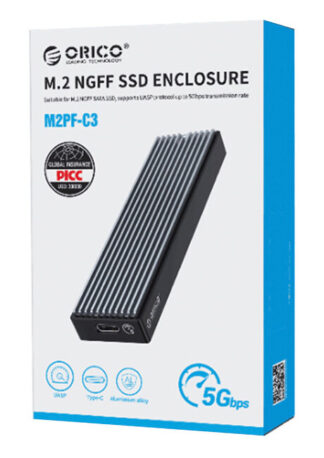 ORICO θήκη για Μ.2 B key SSD USB 3.1 5Gbps έως 2TB μαύρο