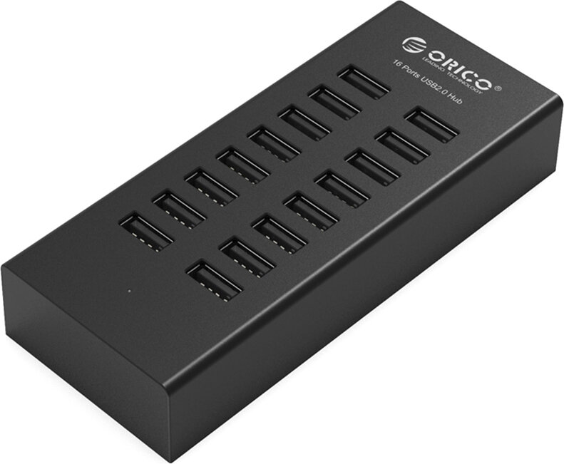 Orico USB 2.0 Hub 16 Θυρών με σύνδεση USB-A Θύρα Φόρτισης & Εξωτερική Παροχή Ρεύματος