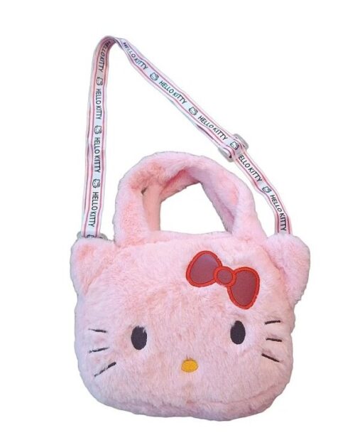 Παιδικό Λούτρινο Τσαντάκι Hello Kitty Ρόζ