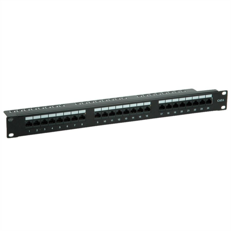 Patchpanel 24Port Cat6Utp Μαύρο