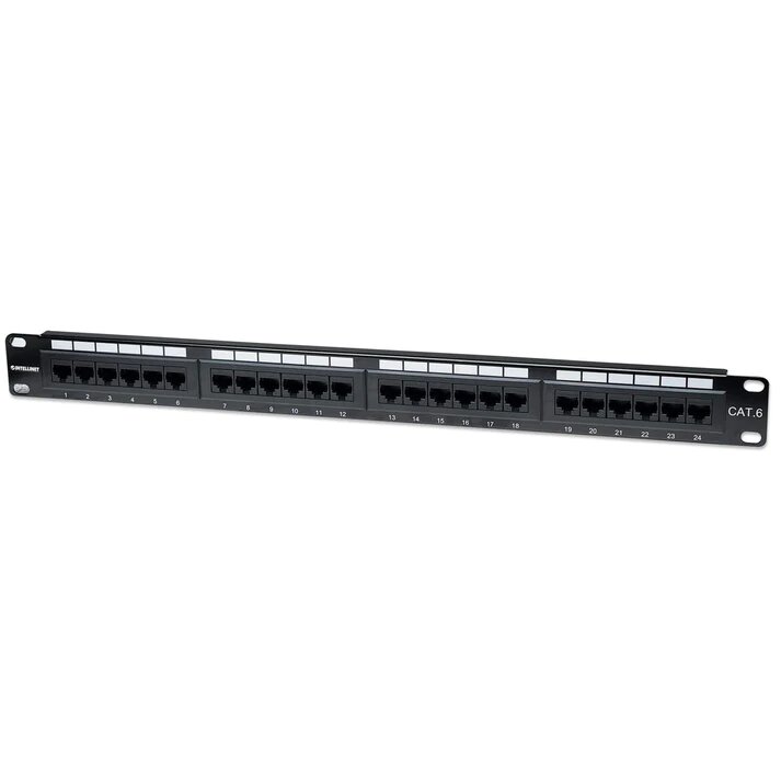 Patchpanel 24Port Cat6Utp Μαύρο