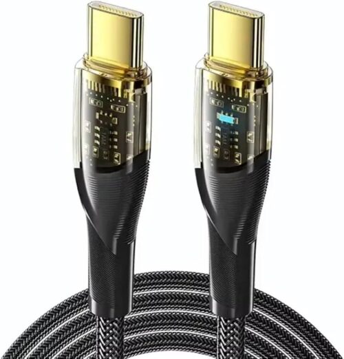 Pavareal Καλώδιο Ταχείας φόρτισης USB-C σε USB-C, Braided, 1.2m, μαύρο