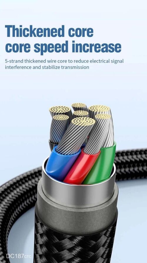 Pavareal Καλώδιο Ταχείας φόρτισης USB-C σε USB-C, Braided, 1.2m, μαύρο