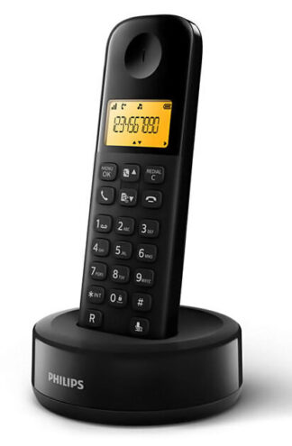 Philips ασύρματο τηλέφωνο D1601B/34 με ελληνικό μενού μαύρο