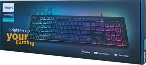 Philips Gaming Πληκτρολόγιο Ενσύρματο Rgb Ambiglow Μαύρο
