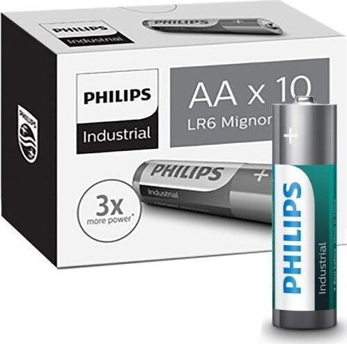 Philips Industrial Aλκαλικές Mπαταρίες AA 10τμχ LR6