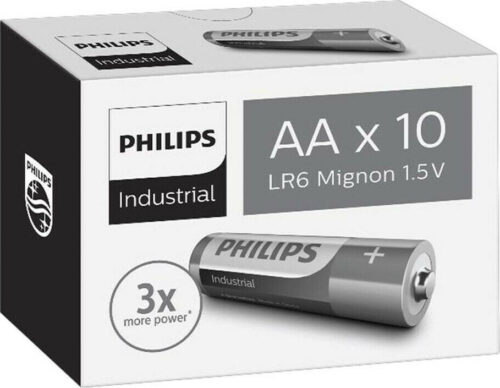Philips Industrial Aλκαλικές Mπαταρίες AA 10τμχ LR6