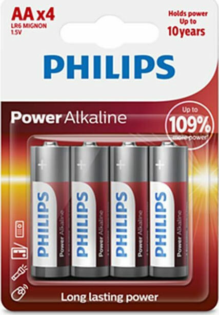 Philips Power Αλκαλικές Μπαταρίες AA 4τμχ LR6