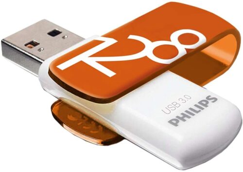 Philips Vivid 128GB USB 3.0 Stick Λευκό - Πορτοκαλί
