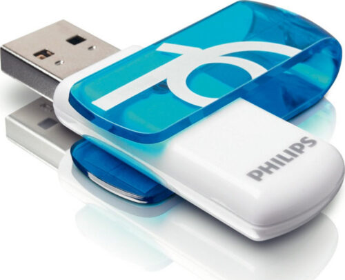 Philips Vivid 16GB USB 2.0 Stick Λευκό - Μπλε
