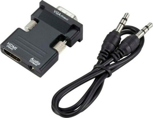 Powertech Αντάπτορας HDMI σε VGA με 3.5mm Μαύρο