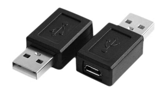 Powertech Αντάπτορας USB Micro-AB (F) σε USB 2.0A (M) μαύρο