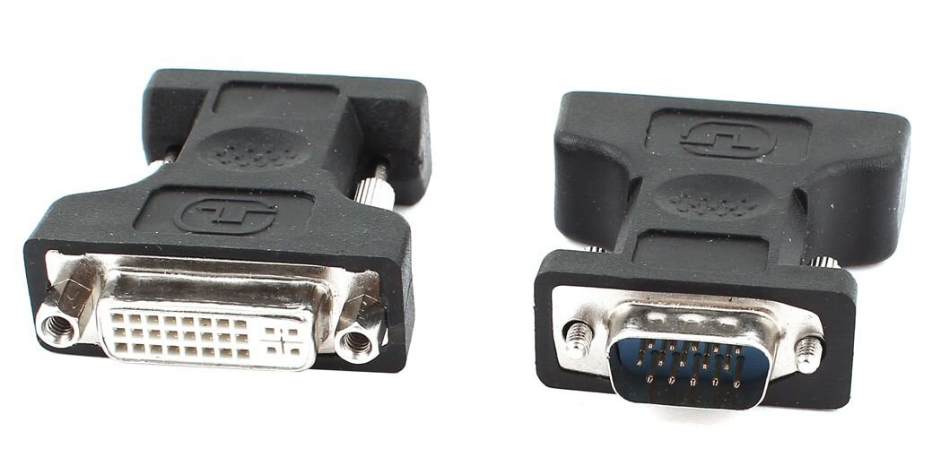 Powertech αντάπτορας VGA αρσενικό σε DVI 24+5 θηλυκό συμβατό με 24+1 μαύρος