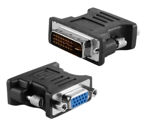 Powertech αντάπτορας VGA θηλυκό σε DVI 24+1 αρσενικό μαύρο