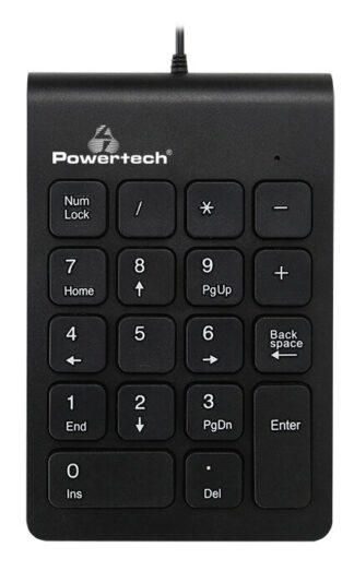 Powertech Ενσύρματο Αριθμητικό Πληκτρολόγιο USB, Μαύρο