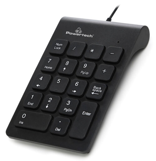 Powertech Ενσύρματο Αριθμητικό Πληκτρολόγιο USB, Μαύρο