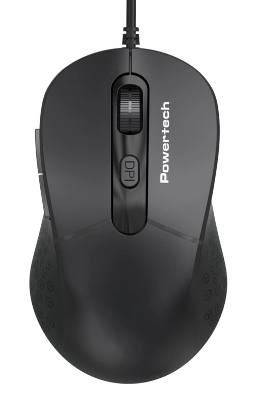 Powertech Ενσύρματο Ποντίκι Οπτικό έως 1600DPI Μαύρο