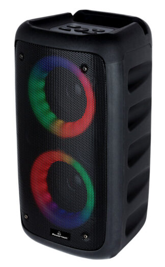 Powertech φορητό ηχείο 10W RMS FM 2400mAh RGB μαύρο