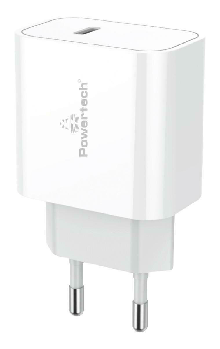Powertech Φορτιστής Χωρίς Καλώδιο με Θύρα USB-C 20W Power Delivery, Λευκό