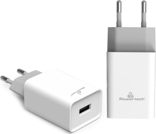 Powertech Φορτιστής Τοίχου USB QC 3.0 20W 4A Λευκός