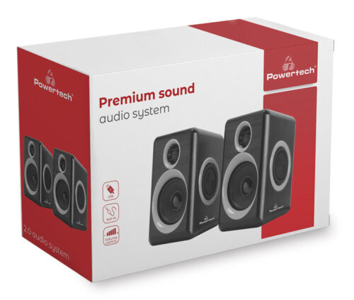 Powertech ηχεία Premium sound 2x 3W RMS 3.5mm μαύρα