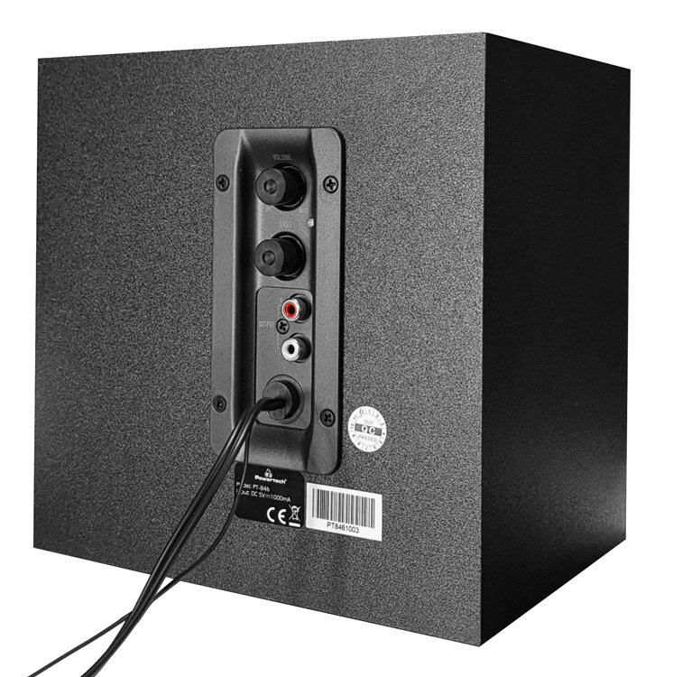 Powertech ηχεία Premium sound 16W USB/SD/FM/BT with remote control μαύρα