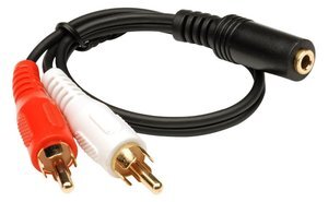 Powertech καλώδιο 2x RCA (M) σε 3.5mm 3pin jack (F) CCS 5m