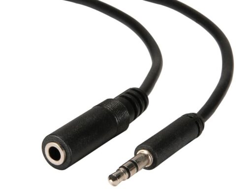 Powertech Καλώδιο 3.5mm Αρσενικό σε Θηλυκό 5m Μαύρο