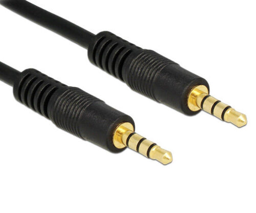 Powertech καλώδιο 3.5mm AUX 24 AWG copper 1m μαύρο