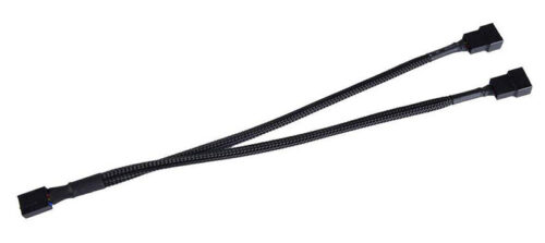 Powertech καλώδιο 4-pin pwm σε 2x 4-pin pwm 0.15m, μαύρο
