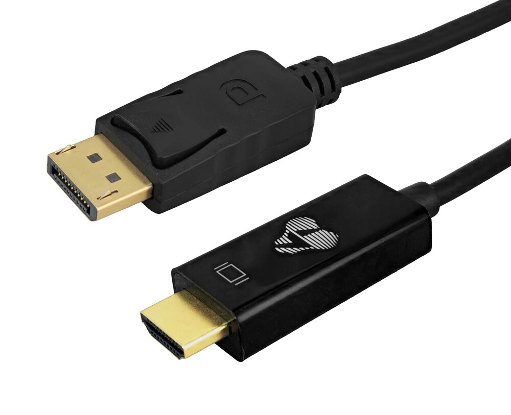 Powertech Καλώδιο Displayport Σε Hdmi Cab H184 4k 30hz 21.6 Gbps 2m Μαύρο