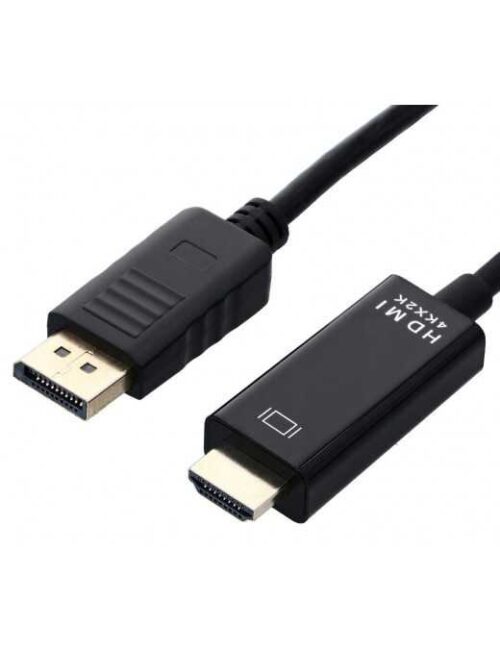 Powertech Καλώδιο DisplayPort Σε HDMI Pth-075 4K/30Hz 1m Μαύρο