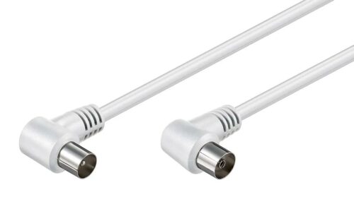 Powertech Καλώδιο Κεραίας RF Αρσενικό - RF Θηλυκό Cab-v024 Γωνιακό Λευκό 3m