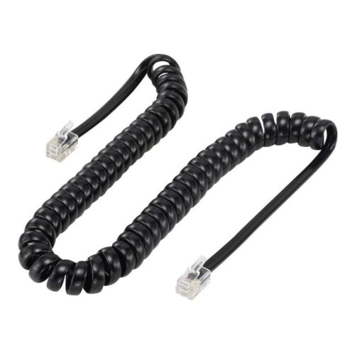 Powertech Καλώδιο Τηλεφώνου RJ10 4P4C Spiral 2m Black