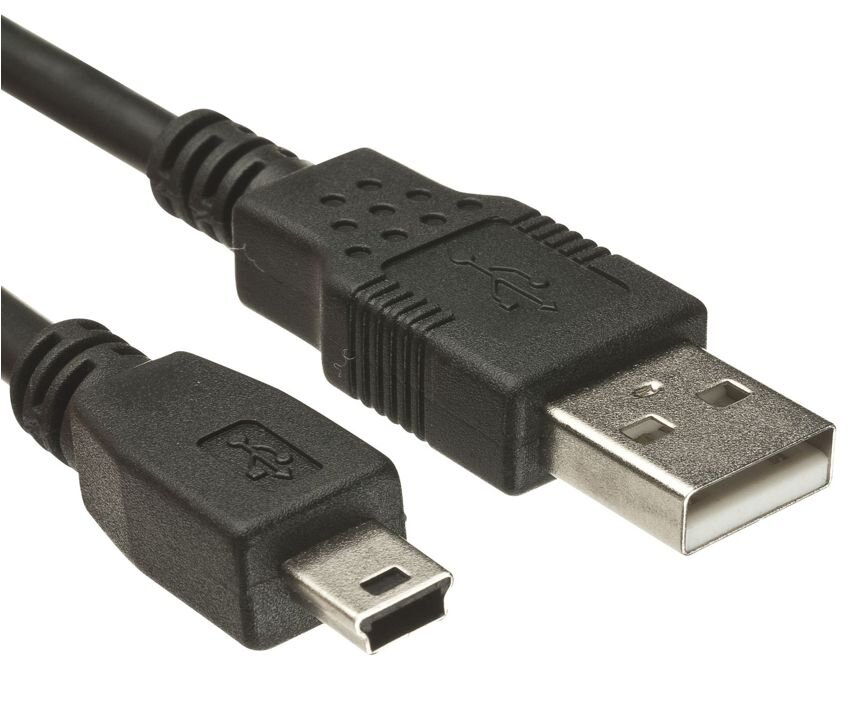 Powertech Καλώδιο USB 2.0 σε USB Mini Χαλκός 1.5m μαύρο