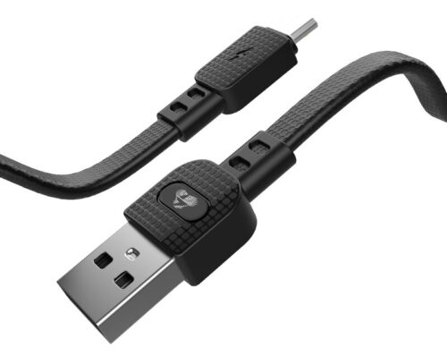 Powertech καλώδιο USB σε Micro USB armor 15W 3A 1m μαύρο