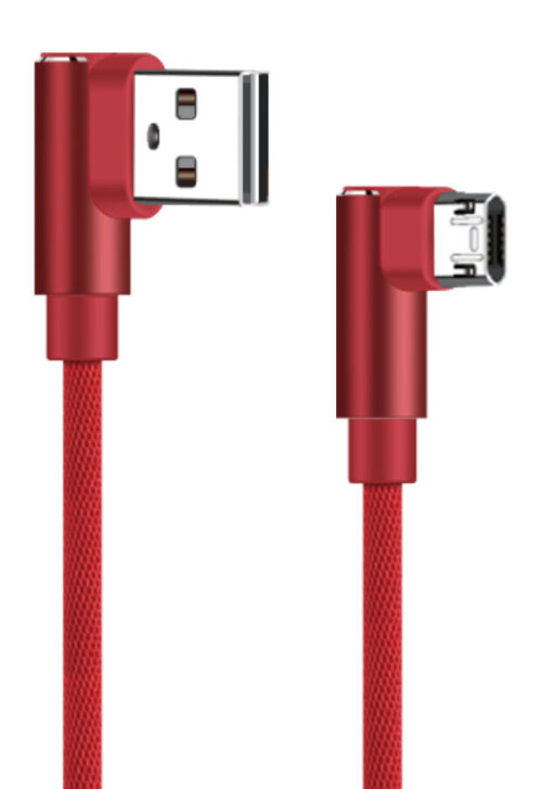 Powertech Καλώδιο USB σε Micro USB game 90 copper 1m κόκκινο