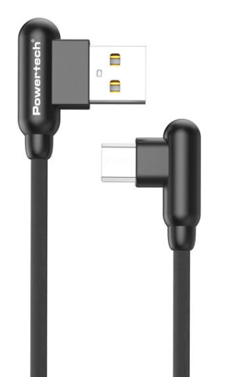Powertech Καλώδιο USB σε Micro USB Game 90 Copper 1m Μαύρο