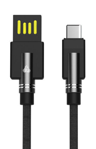 Powertech Καλώδιο Usb Σε Type-C Dual Ele Copper 1M Μαύρο