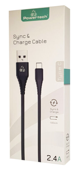 Powertech Καλώδιο Usb Σε Type-C Eco Copper 1M Μαύρο