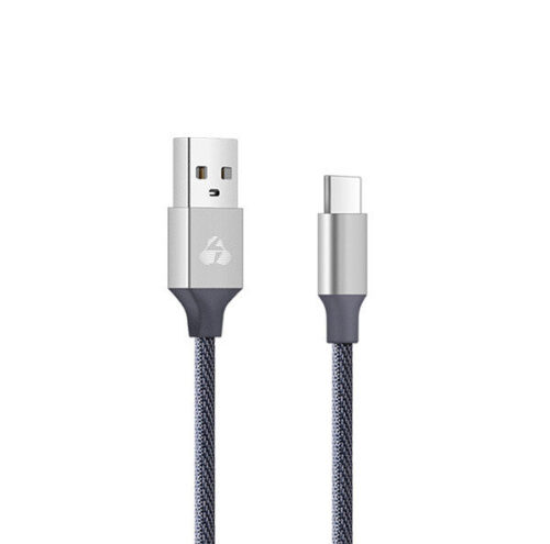 Powertech Καλώδιο USB σε Type-C eco small copper 2.4A 5V 1m ασημί