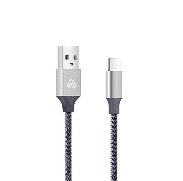 Powertech Καλώδιο USB σε Type-C eco small copper 2.4A 5V 1m ασημί