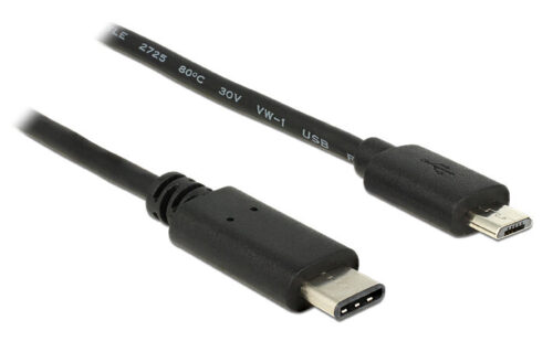 Powertech Καλώδιο USB Type-C σε USB Micro 1m μαύρο