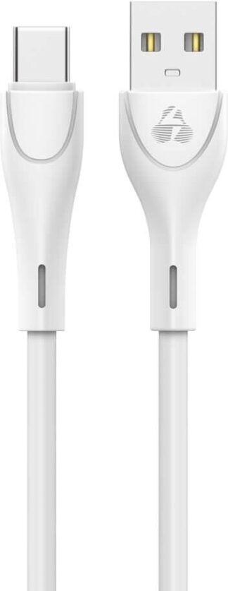 Powertech Καλώδιο USB σε USB-C Eco Round 15W ~ 3A 1m Λευκό